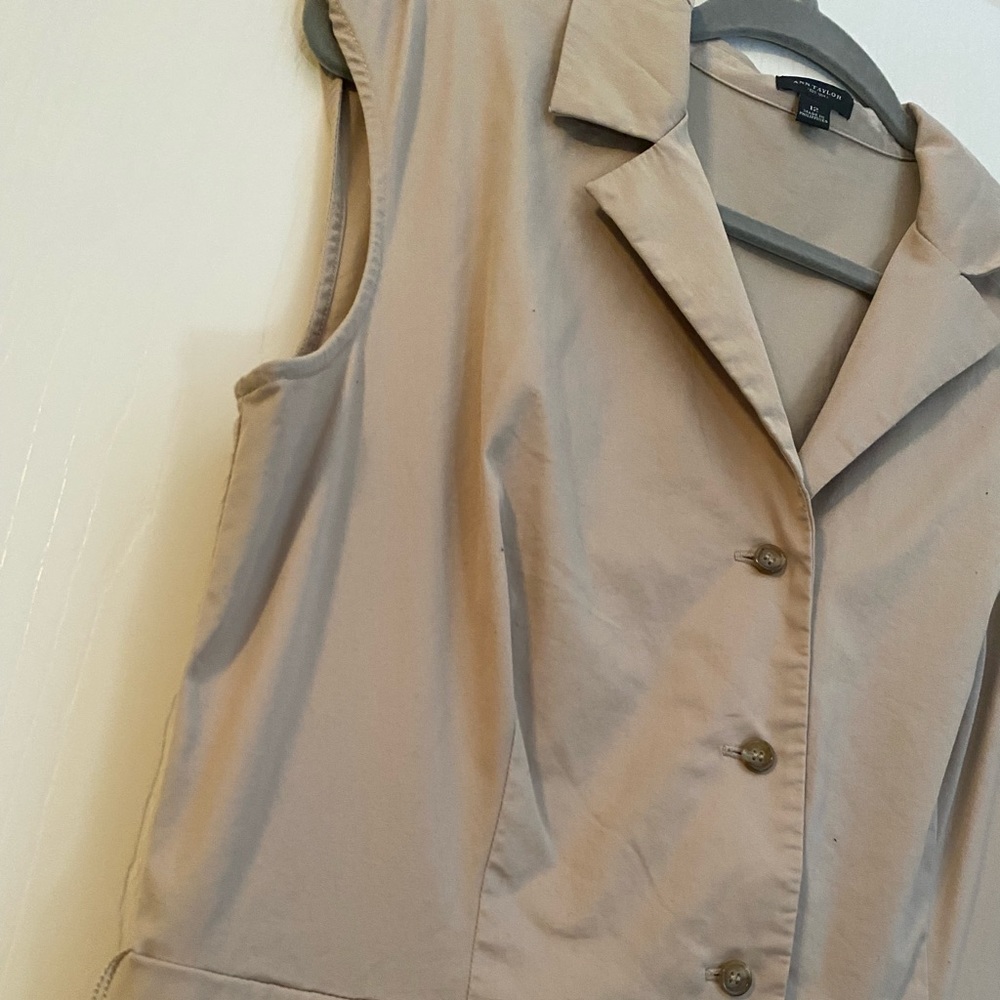Ann Taylor Sleeveless Tan Dress